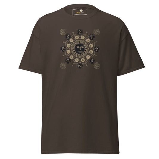 Unisex classic t-shirt - MYSTIC SUN MAGIC - REGULAR - Dark Chocolate / S