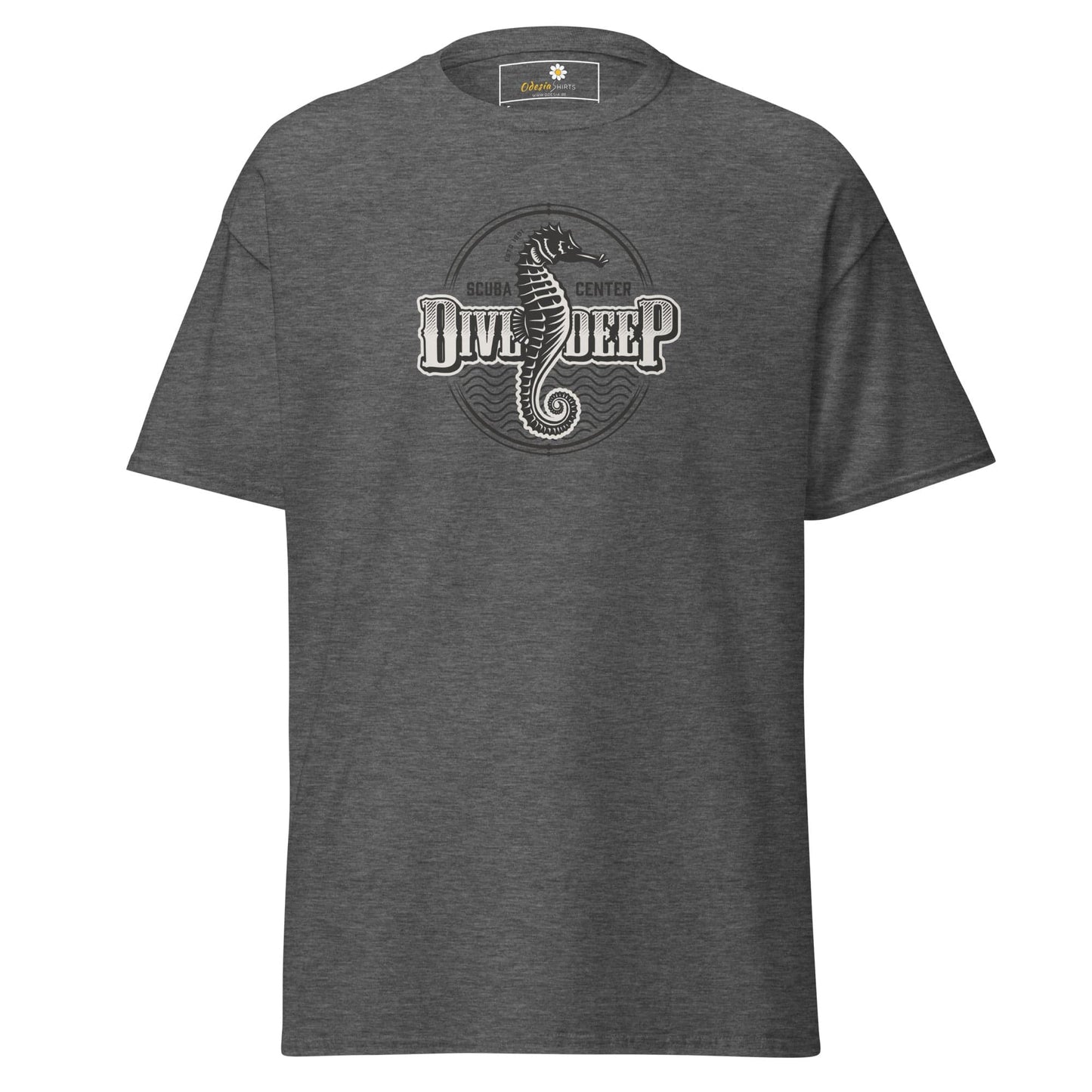 Unisex classic t-shirt - SEALIFE SEA HORSE DIVE DEEP - REGULAR - Dark Heather / S