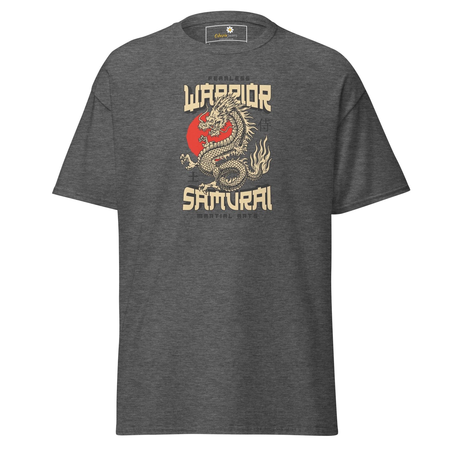 Unisex classic t-shirt - MYSTIC FEARLESS DRAGON - REGULAR - Dark Heather / S