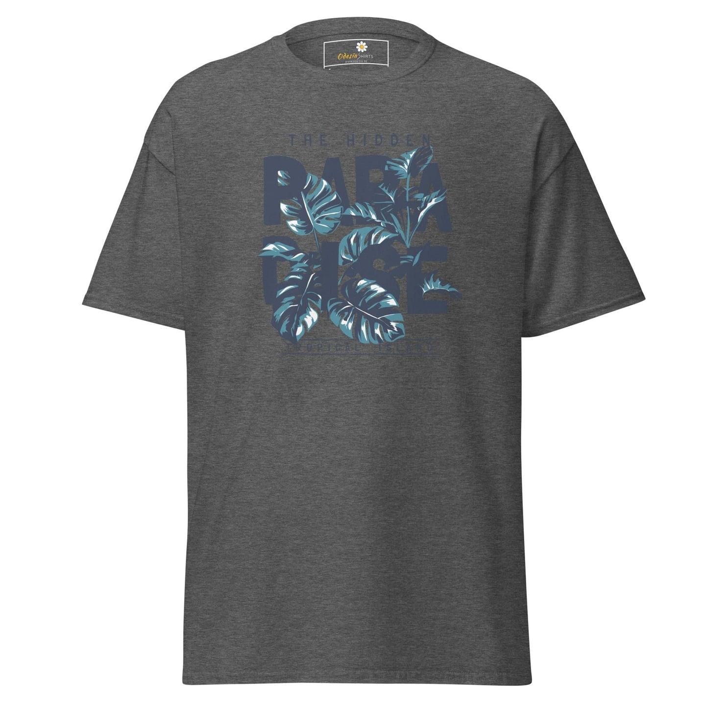 Unisex classic t-shirt - SUMMER HIDDEN PARADISE - REGULAR - Dark Heather / S