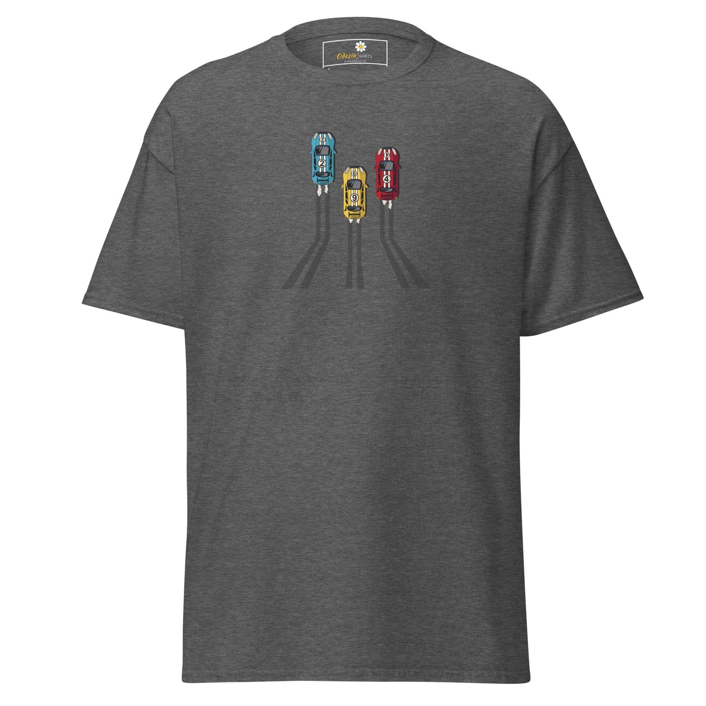 Unisex classic t-shirt - SPORT RACING CARS - REGULAR - Dark Heather / S