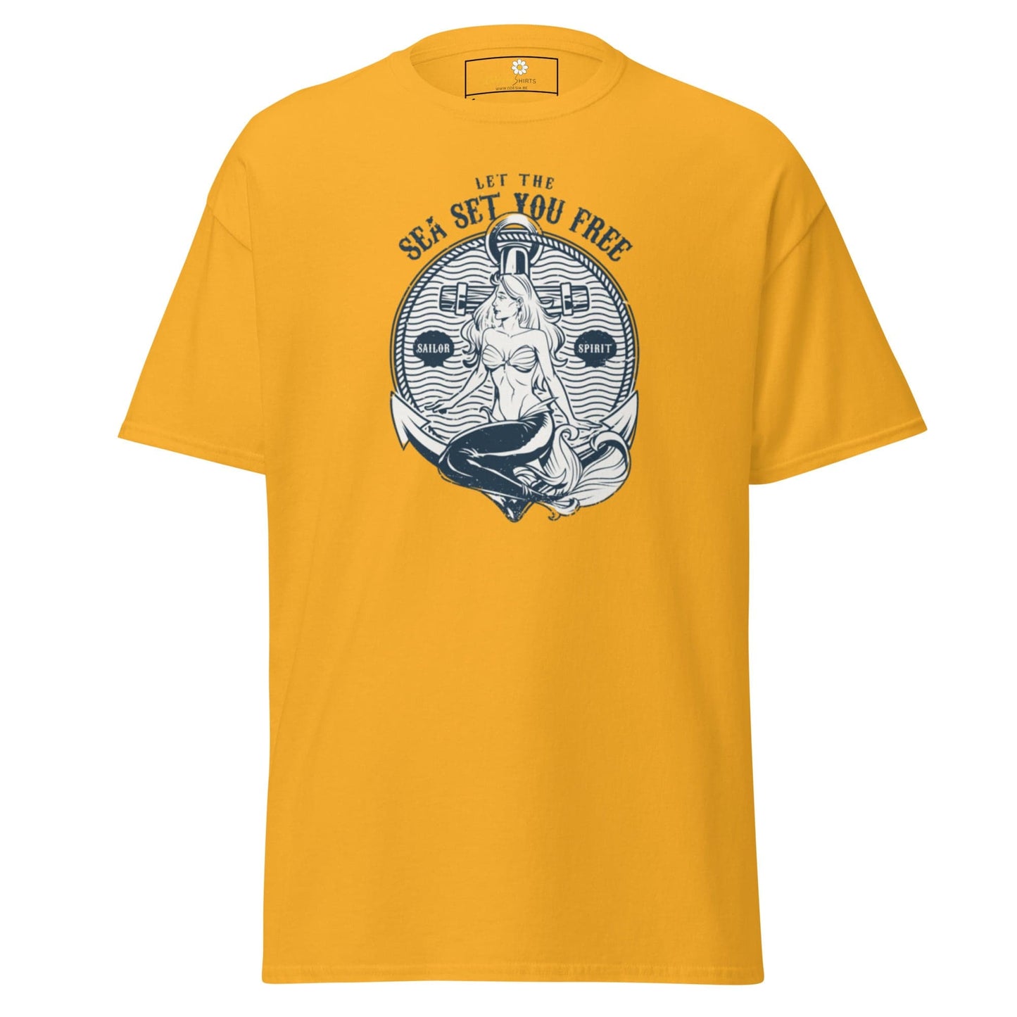 Unisex classic t-shirt - MYSTIC MERMAID SEA SET YOU FREE - REGULAR - Gold / S