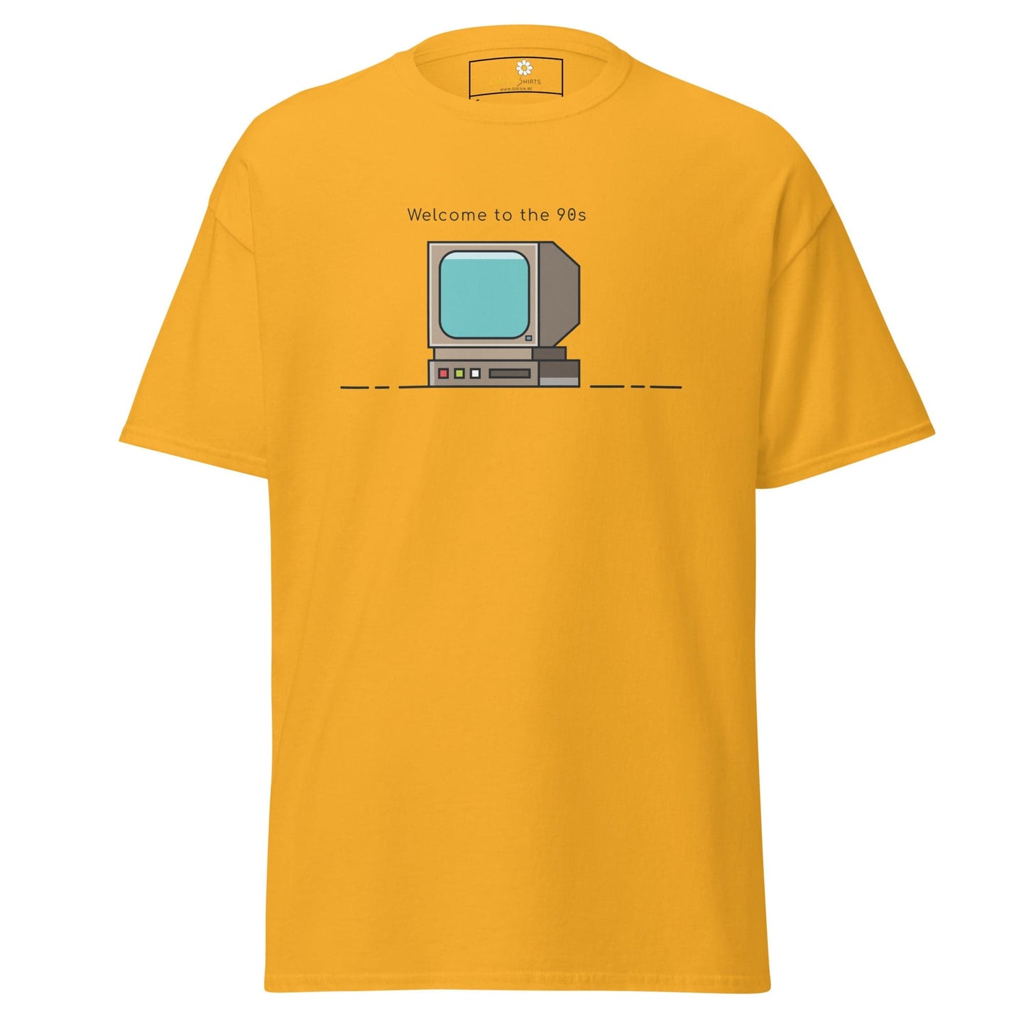 Unisex classic t-shirt - IT WELCOME TO THE 90S - REGULAR - Gold / S