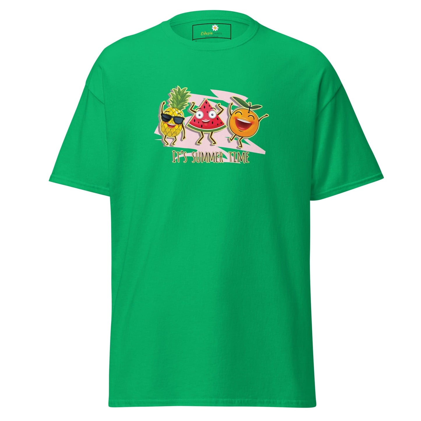 Unisex classic t-shirt - ORGANIC FRUIT SMILING - REGULAR - Irish Green / S