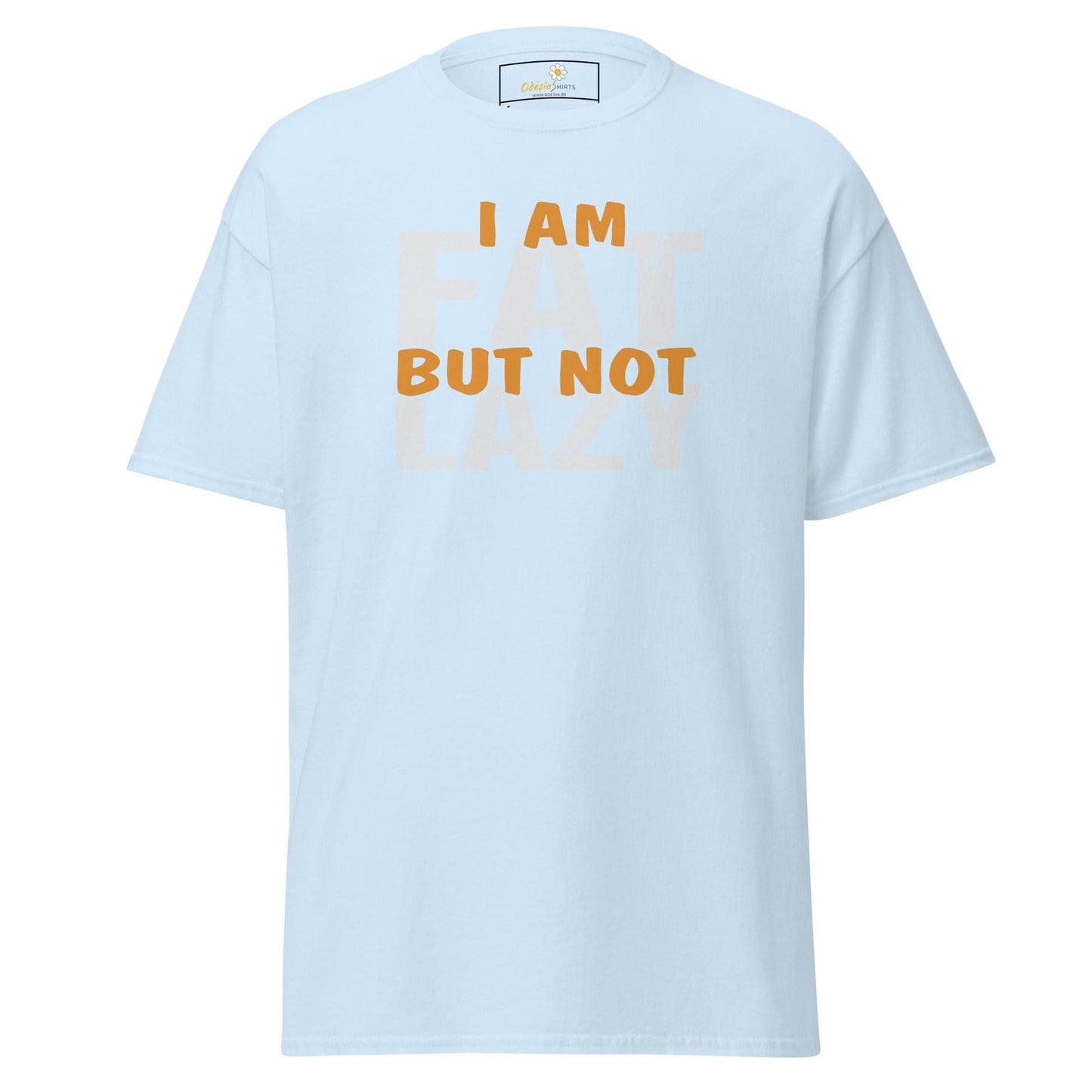 Unisex classic t-shirt - FUN FAT NOT LAZY - REGULAR - Light Blue / S