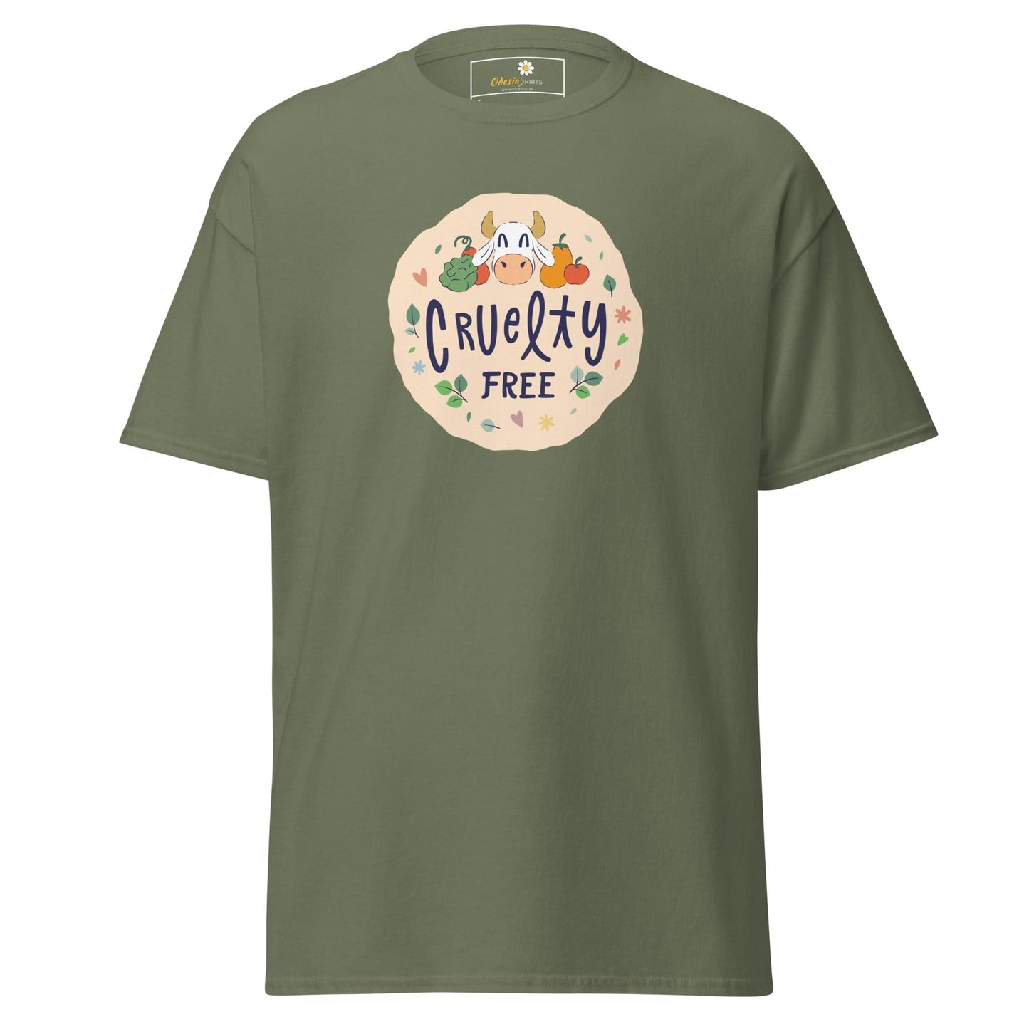 Unisex classic t-shirt - VEGAN CRUELTY FREE - REGULAR - Military Green / S