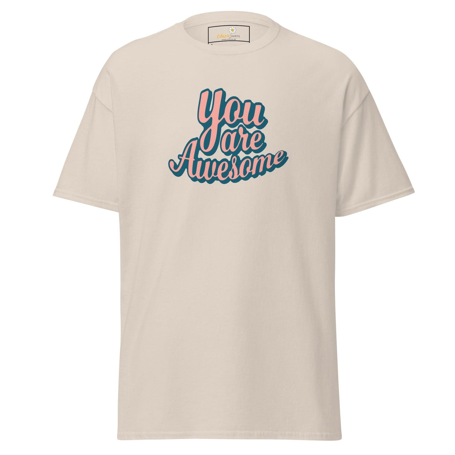 Unisex classic t-shirt - TEXT YOU ARE AWESOME - REGULAR - Natural / S