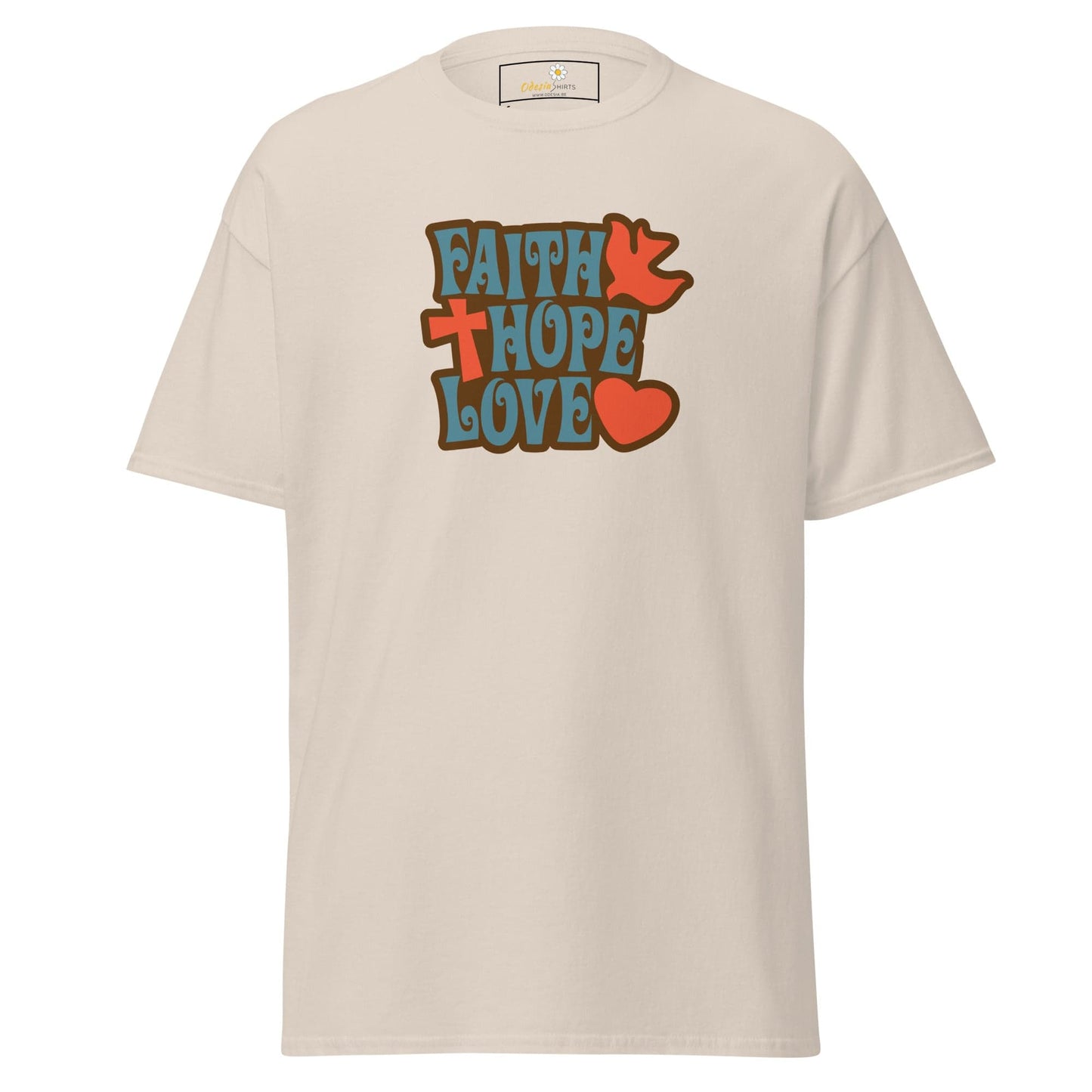 Unisex classic t-shirt - SPIRITUAL FAITH HOPE LOVE - REGULAR - Natural / S