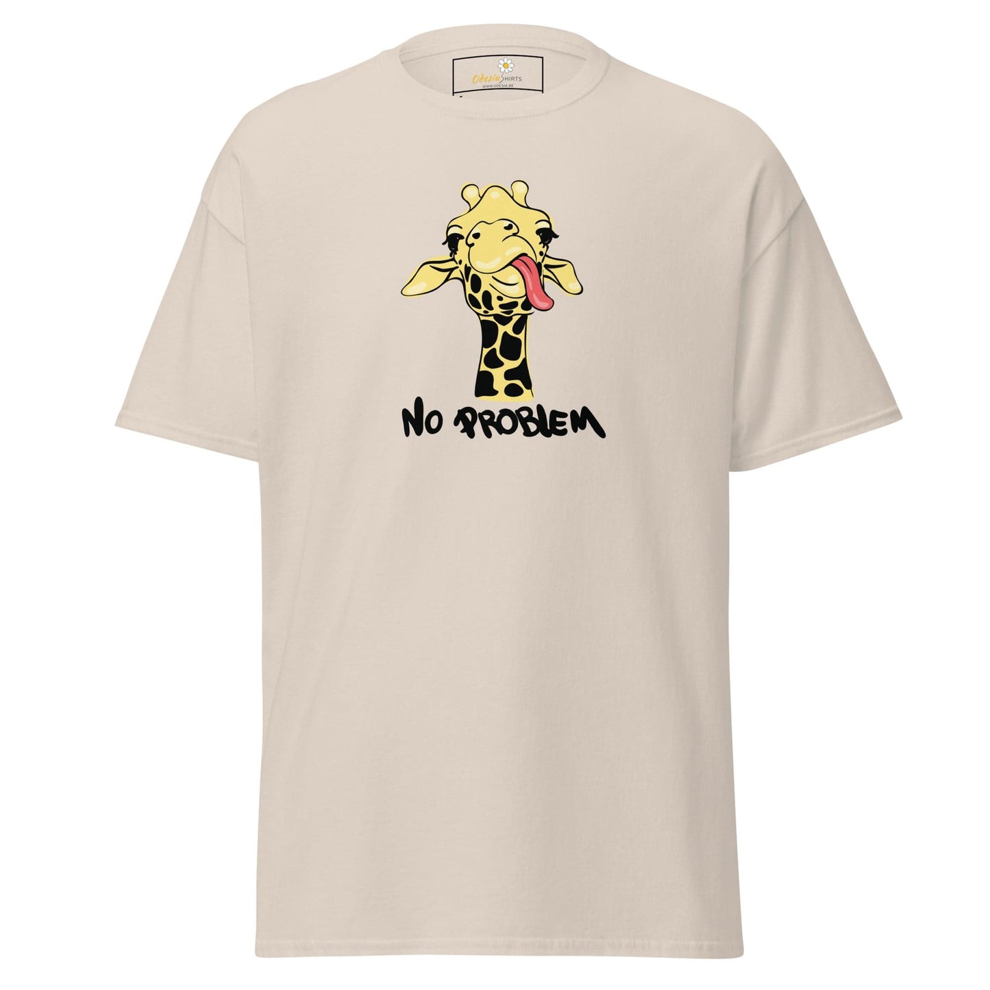 Unisex classic t-shirt - FUN GIRAF NO PROBLEM - REGULAR - Natural / S