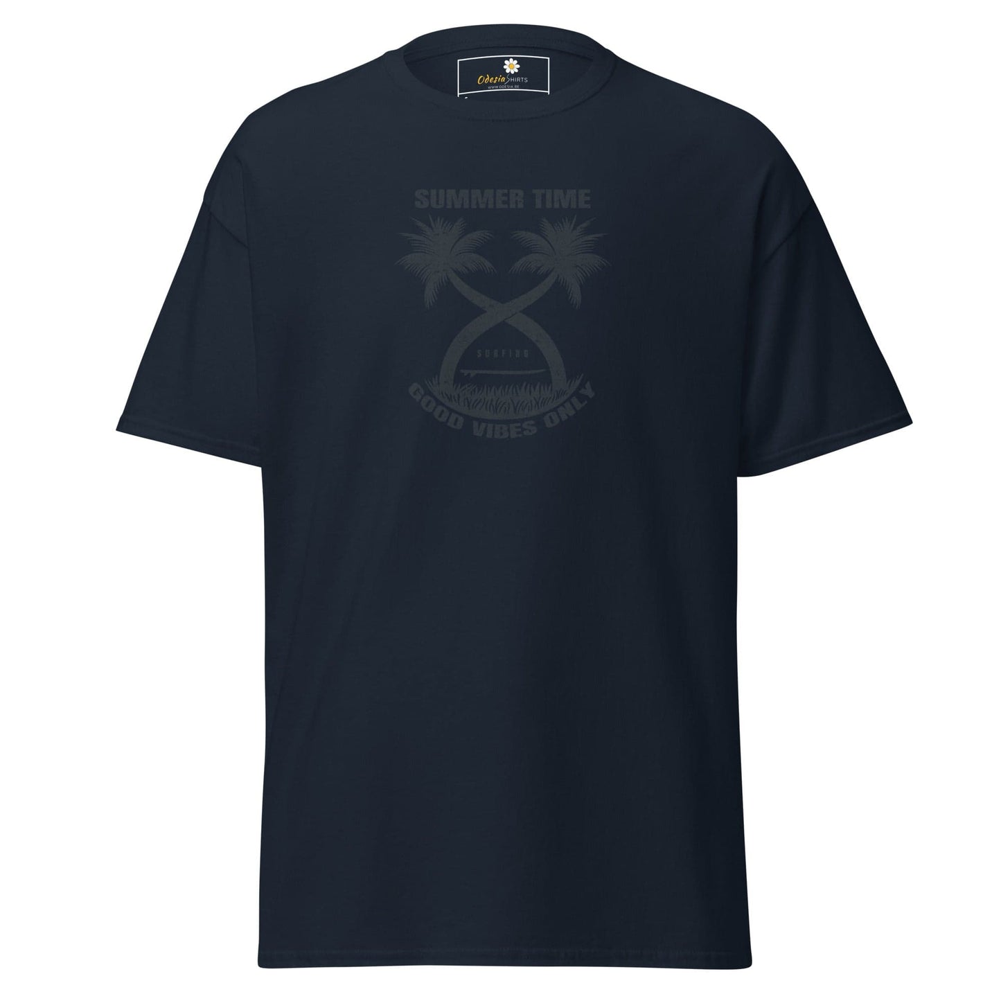 Unisex classic t-shirt - SUMMER PARADISE TREES - REGULAR - Navy / S