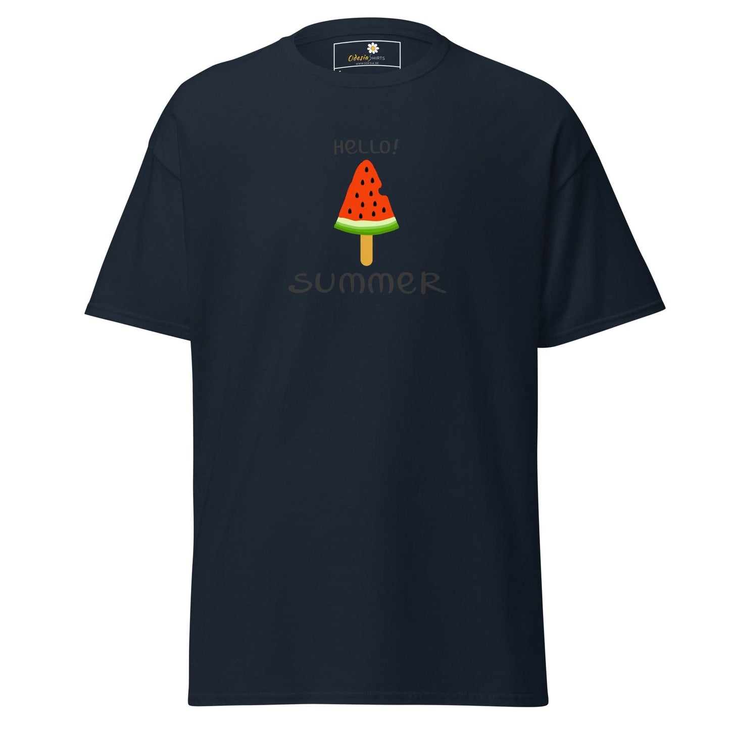 Unisex classic t-shirt - SUMMER HELLO SUMMER ICE - REGULAR - Navy / S