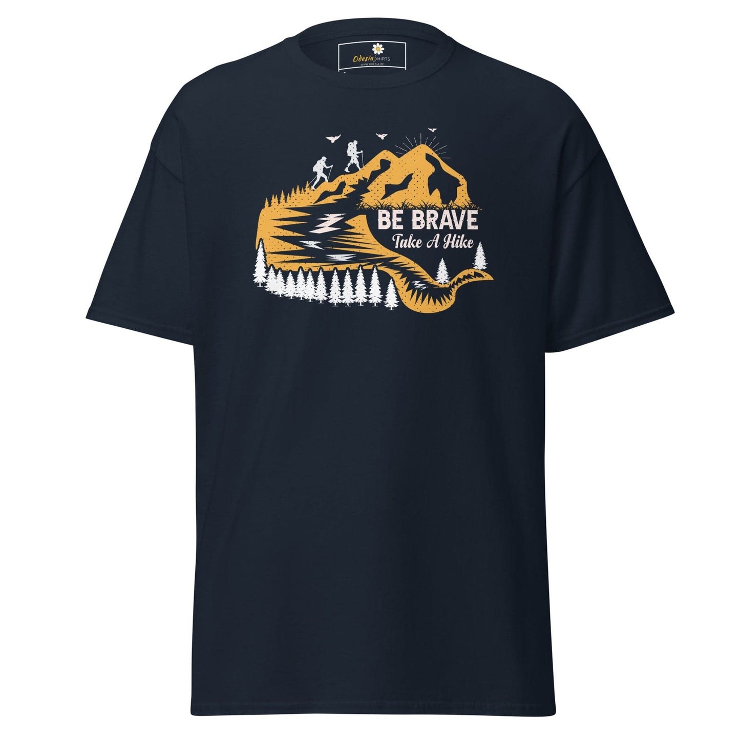 Unisex classic t-shirt - ADVENTURE BE BRAVE WANDER - REGULAR - Navy / S