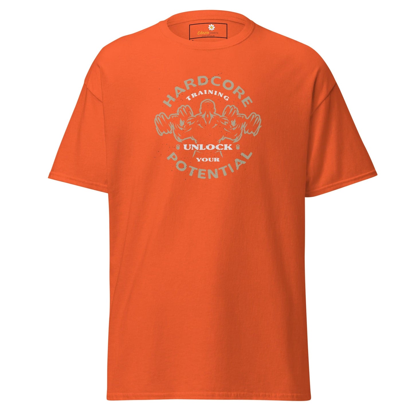 Unisex classic t-shirt - SPORT HARDCORE TRAINING - REGULAR - Orange / S