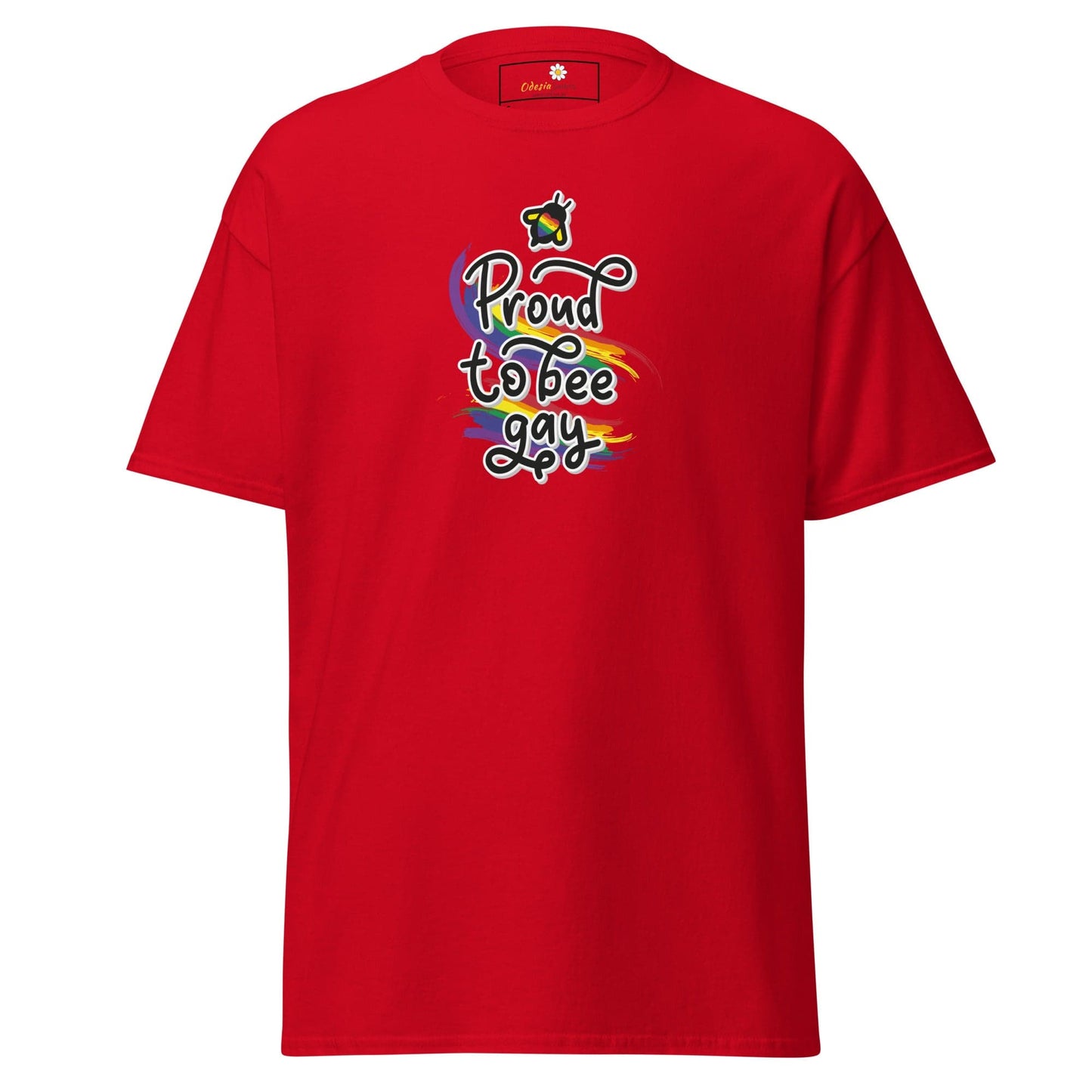 Unisex classic t-shirt - LGBTQ PROUD BEE GAY - REGULAR - Red / S