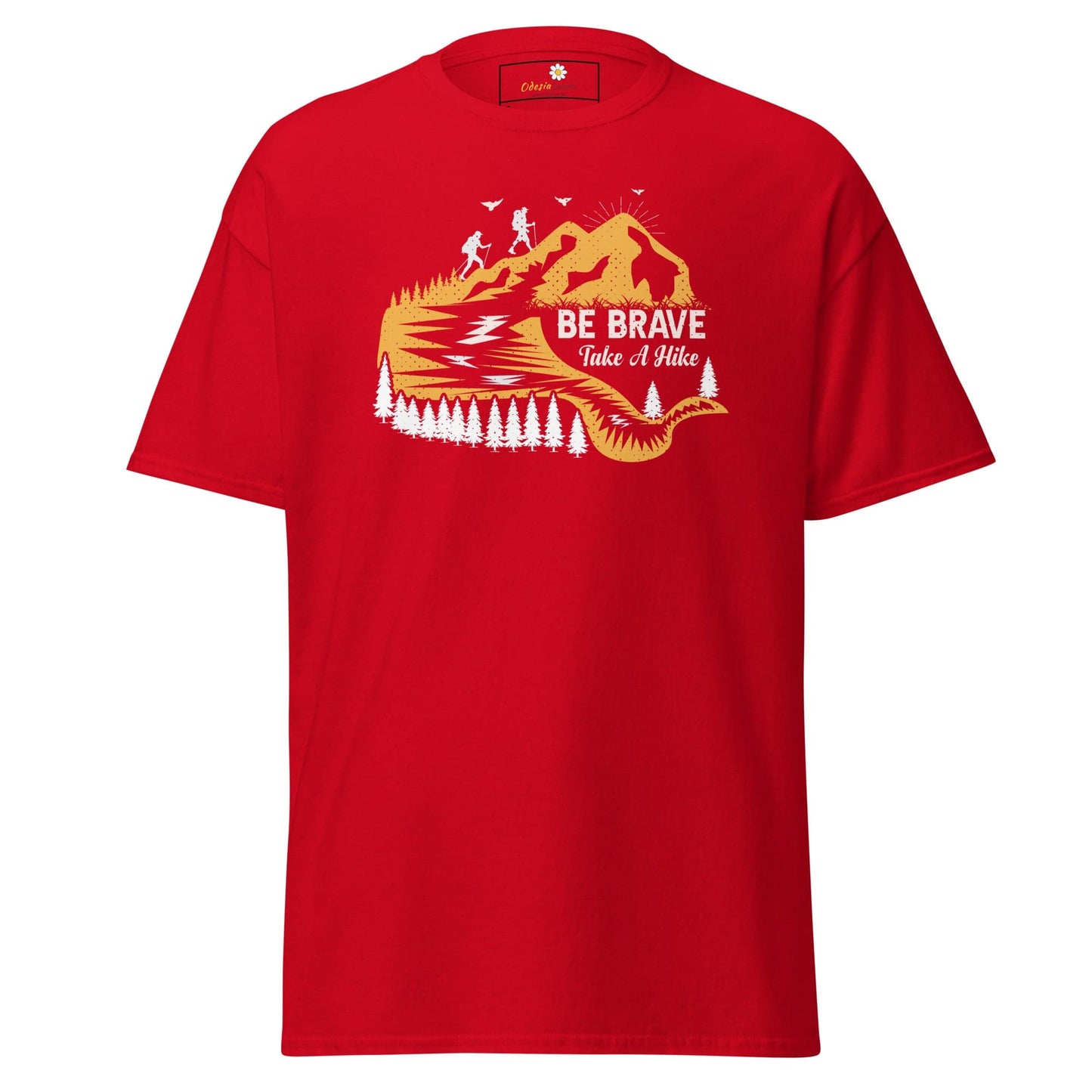Unisex classic t-shirt - ADVENTURE BE BRAVE WANDER - REGULAR - Red / S