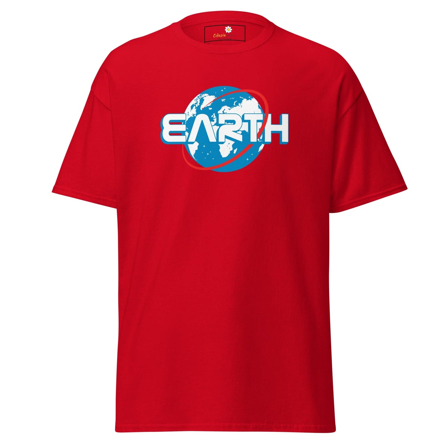 Unisex classic t-shirt - SPACE ASTRONAUT EARTH - REGULAR - Red / S