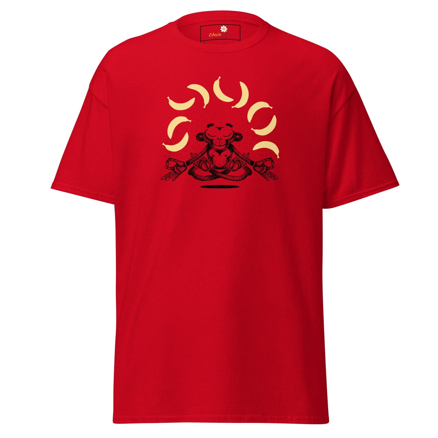 Unisex classic t-shirt - FUN MONKEY BANANA - REGULAR - Red / S