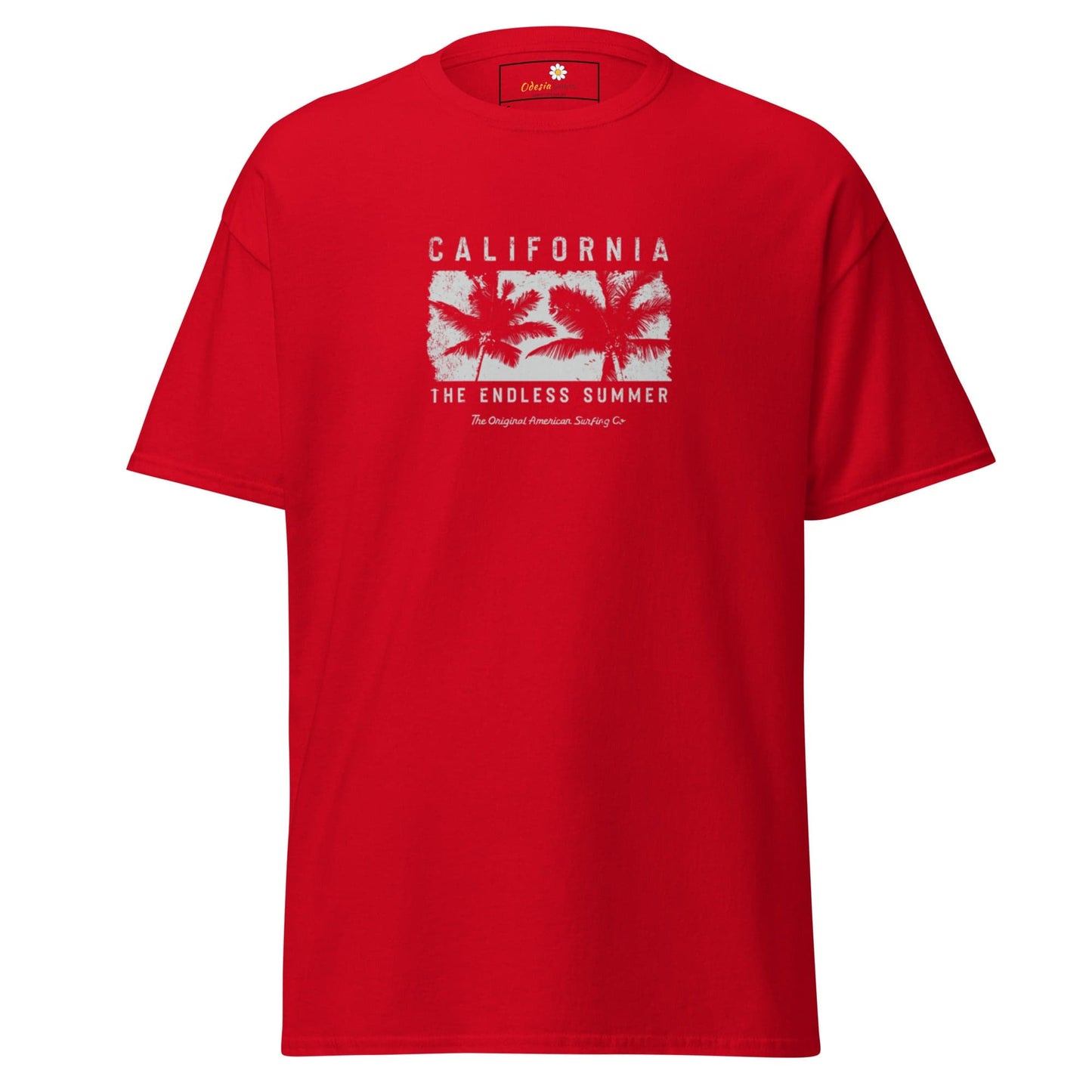 Unisex classic t-shirt - SUMMER CALIFORNIA TREES - REGULAR - Red / S