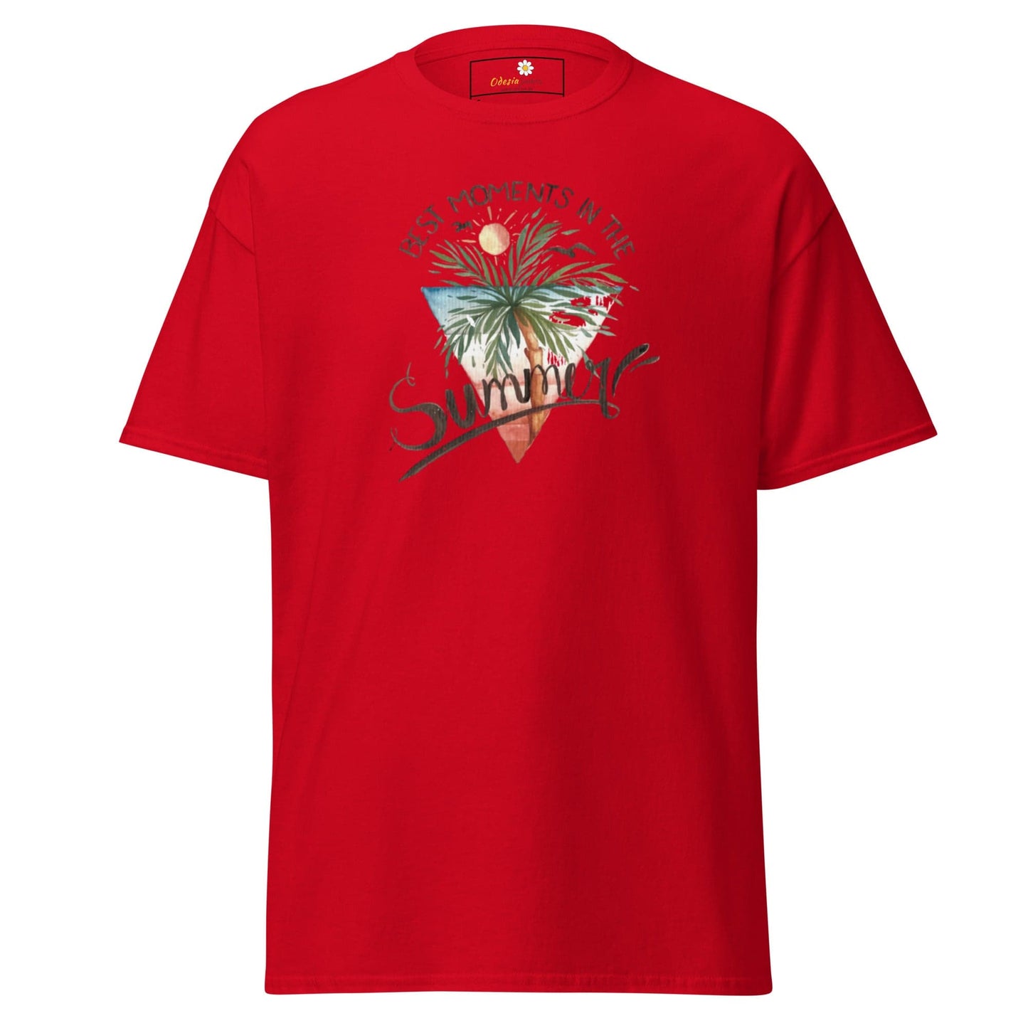 Unisex classic t-shirt - SUMMER SCENE - REGULAR - Red / S
