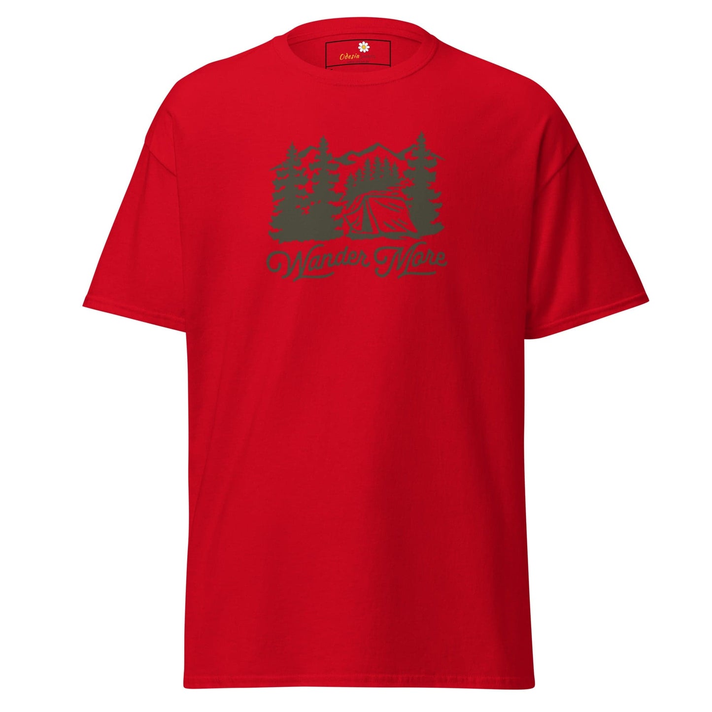 Unisex classic t-shirt - ADVENTURE OUTDOORS WANDER - REGULAR - Red / S