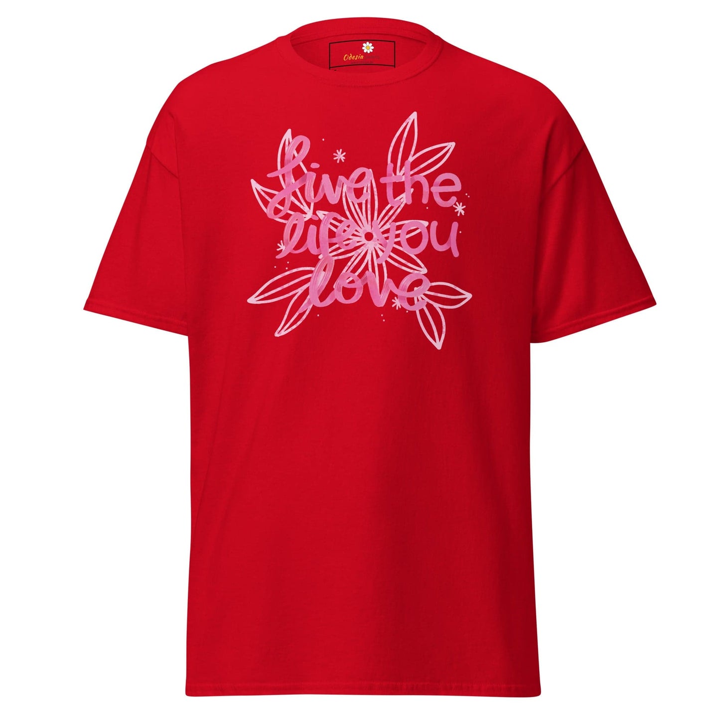 Unisex classic t-shirt - POSITIVE LIFE YOUR LIFE - REGULAR - Red / S