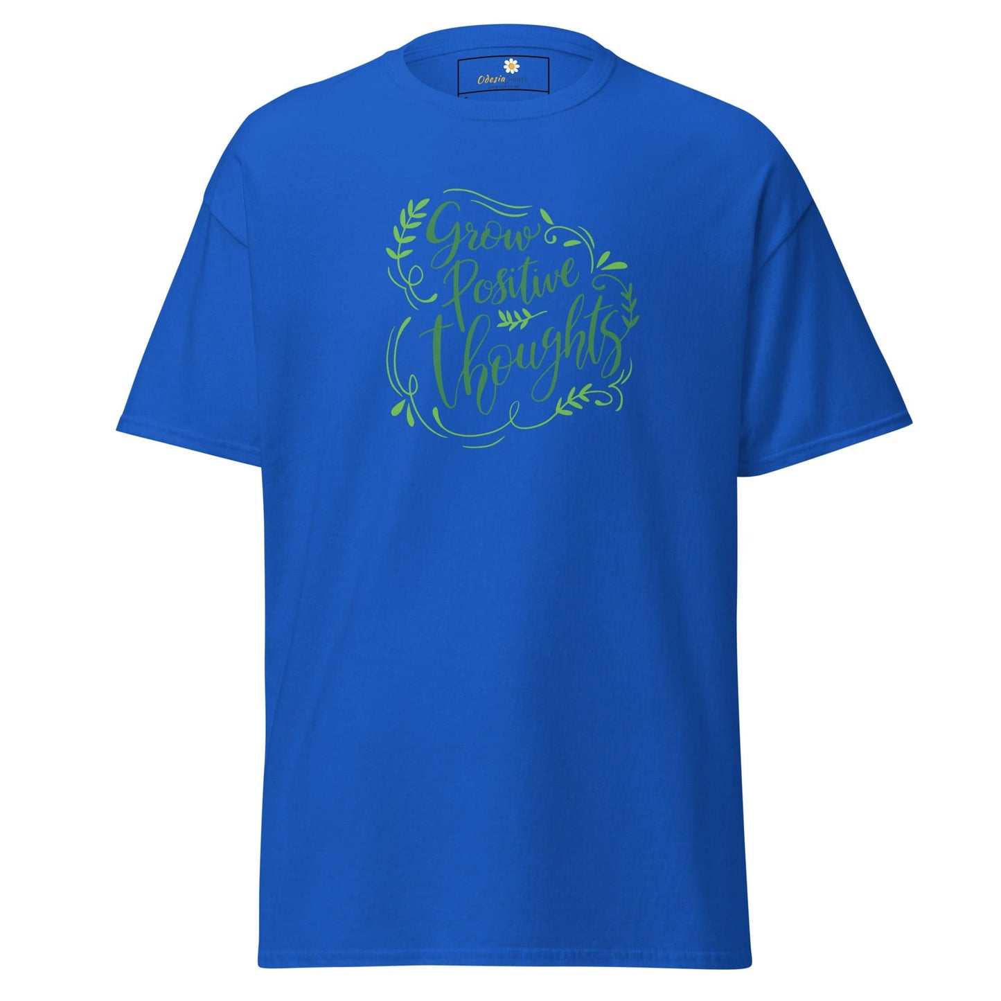 Unisex classic t-shirt - TEXT POSITIVE GROW THOUGHTS - REGULAR - Royal / S