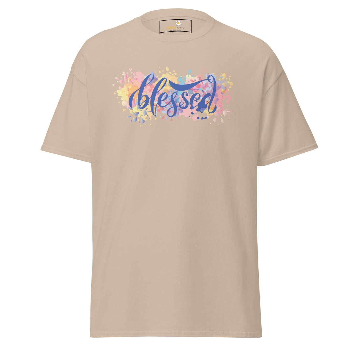 Unisex classic t-shirt - SPIRITUAL TEXT BLESSED - REGULAR - Sand / S