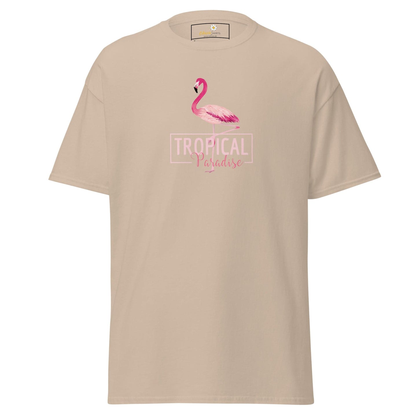 Unisex classic t-shirt - WILD LIFE PARADISE FLAMINGO - REGULAR - Sand / S