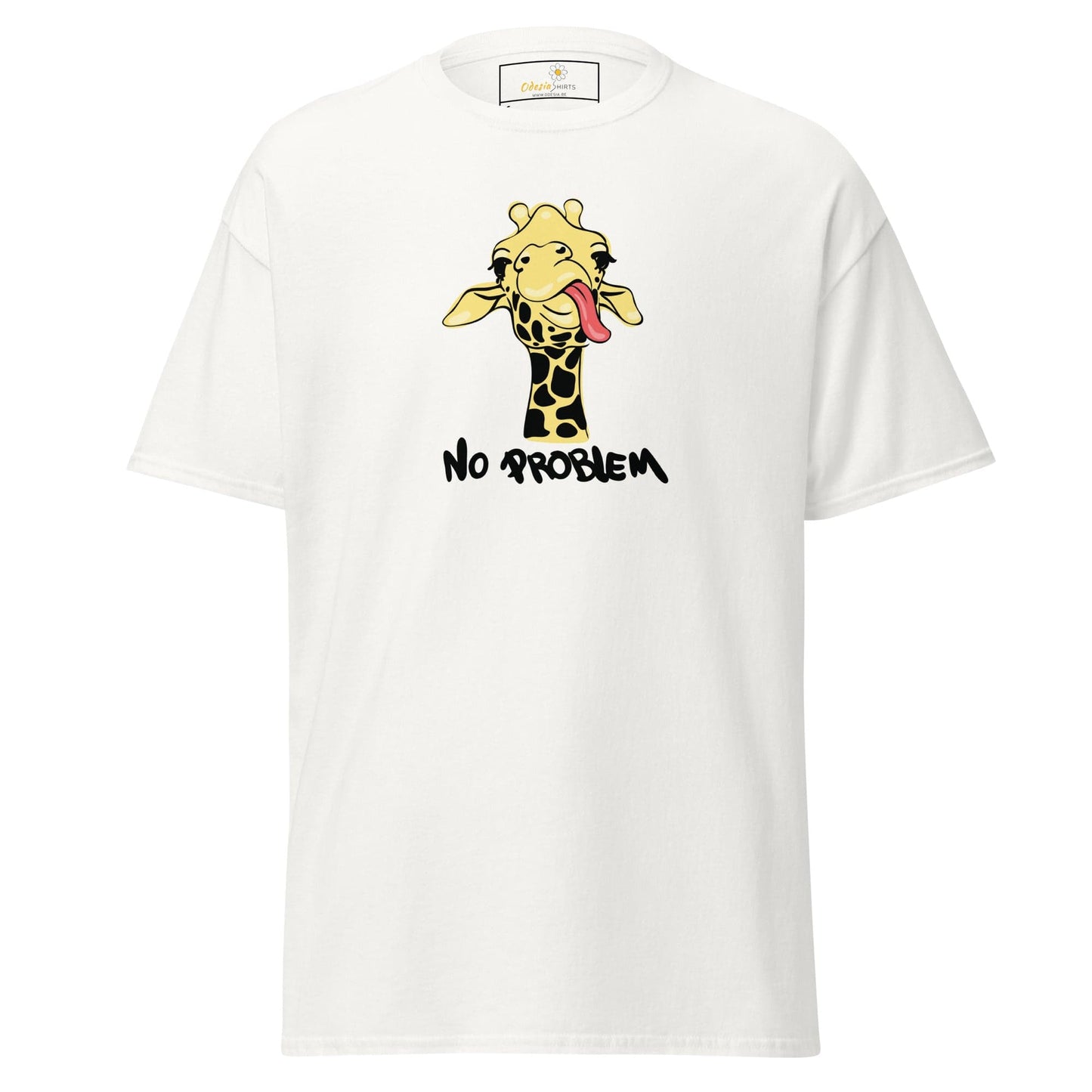 Unisex classic t-shirt - FUN GIRAF NO PROBLEM - REGULAR - White / S