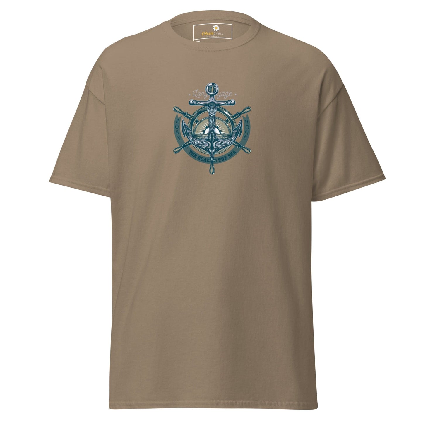 Khaki T-Shirt with Anchor Graphic for Men and Women in 2XL to 5XL sizes