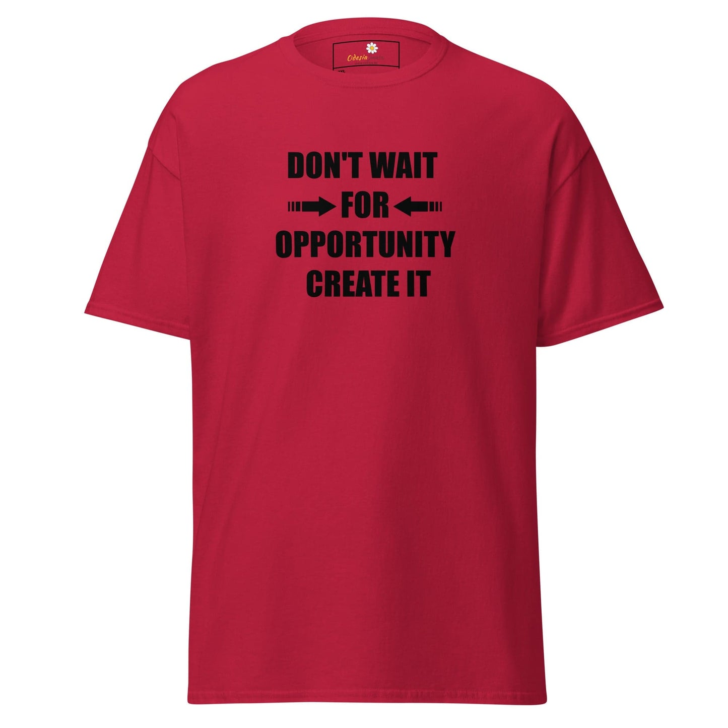 Red motivational T-shirt for Men and Women in size 2XL to 5XL displayed in product image