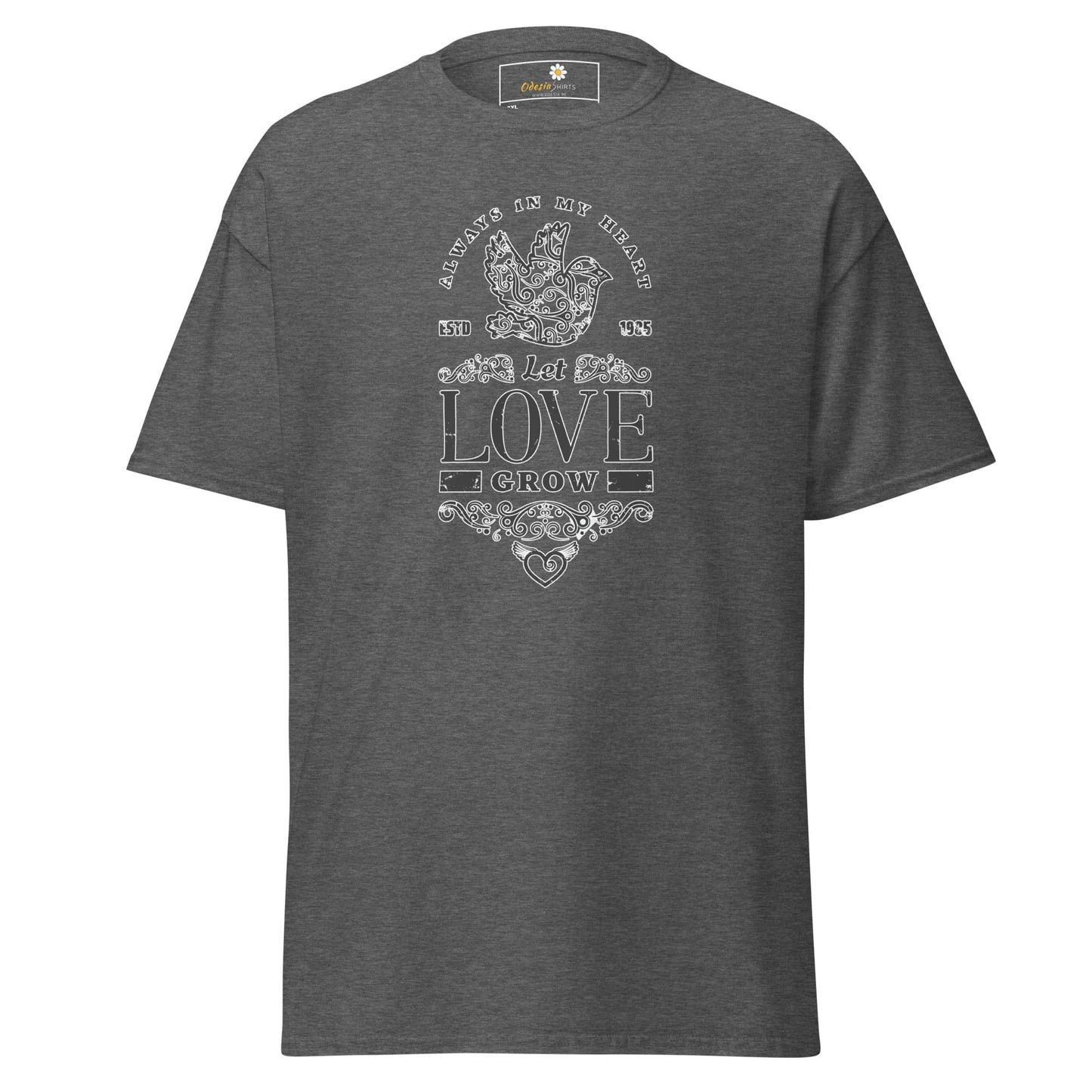 Gray T-shirt with graphic design for Men and Women in 2XL to 5XL sizes