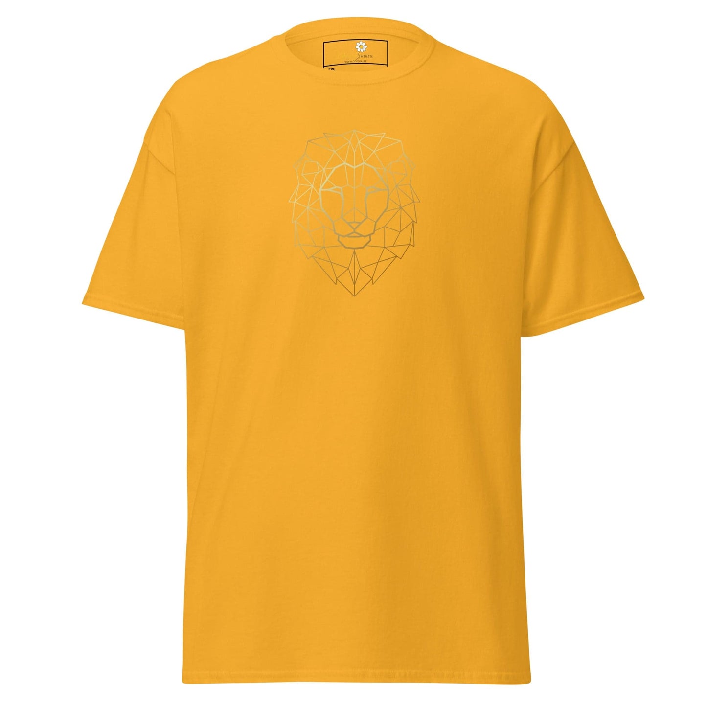 Yellow T-shirt with geometric design for Men and Women in 2XL to 5XL sizes