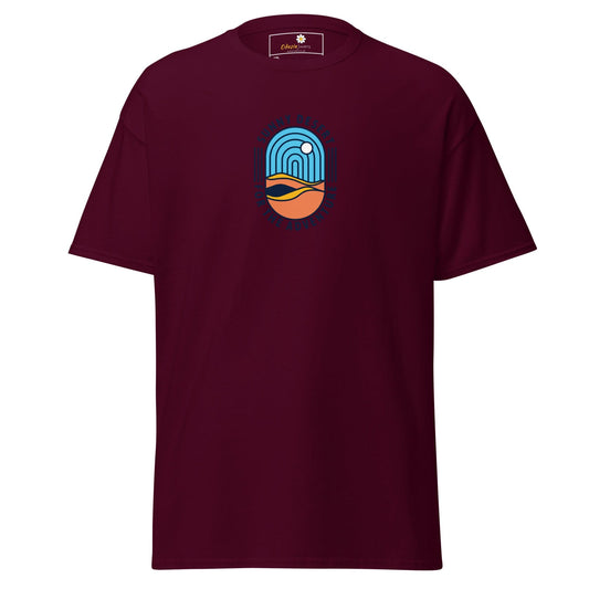 Maroon T-shirt with graphic design for Men and Women in 2XL to 5XL sizes